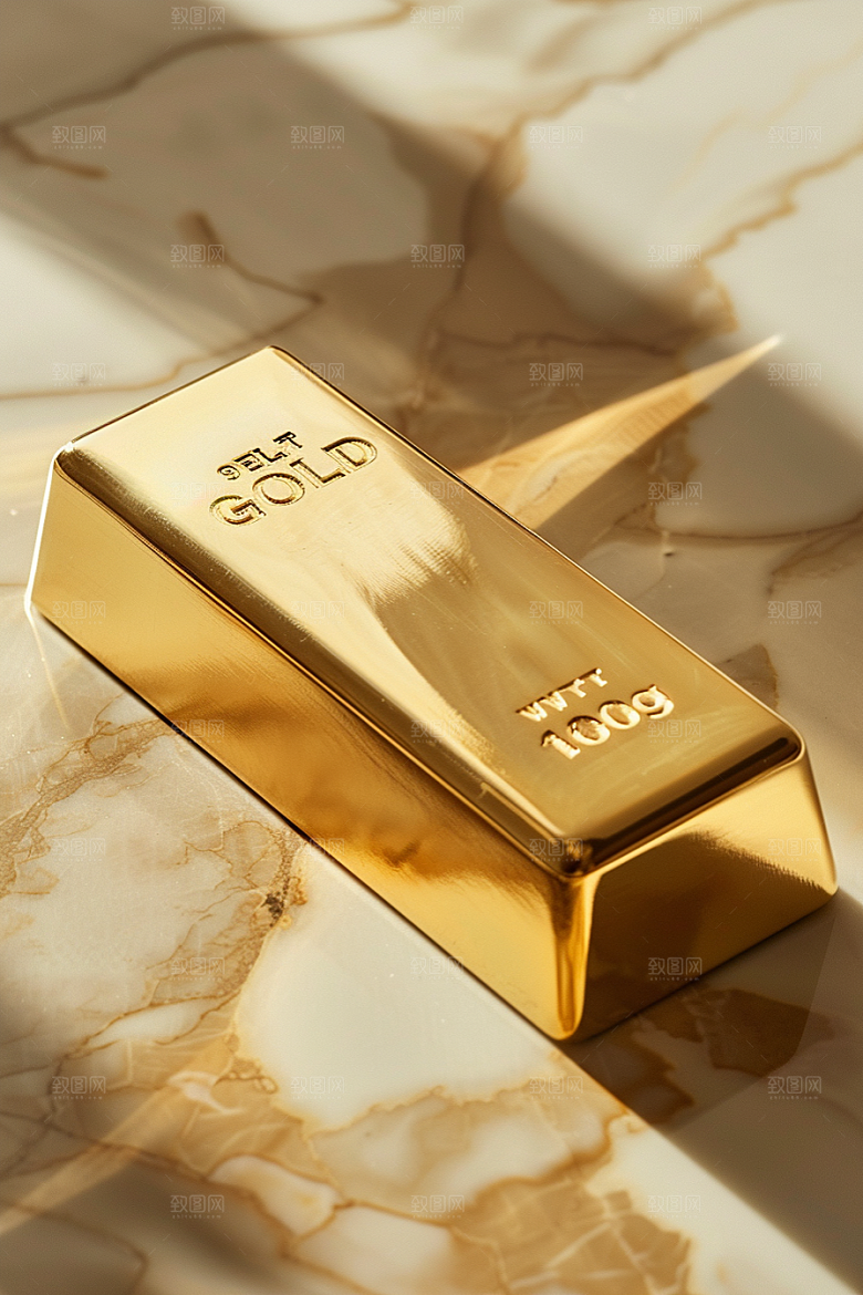 黄金金块理财产品素材