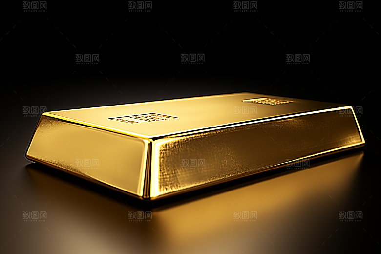 黄金金块理财产品素材