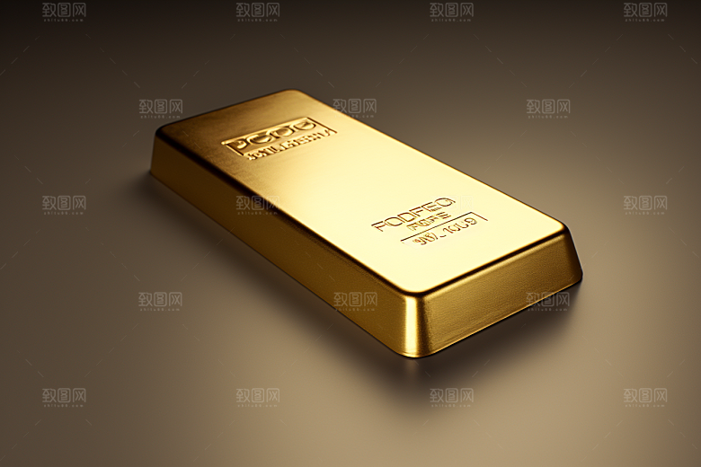 黄金金砖理财产品素材