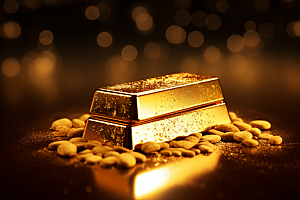 黄金金块金子素材