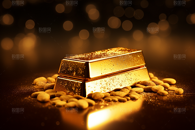 黄金金块金子素材