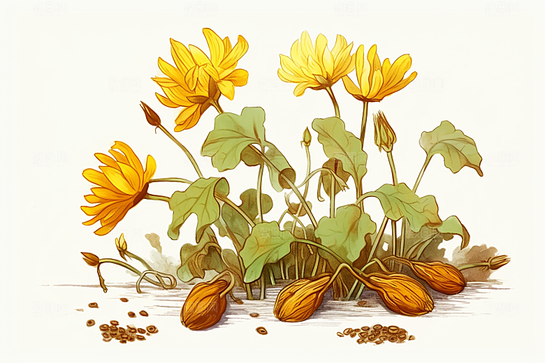 黄莲医学健康插画