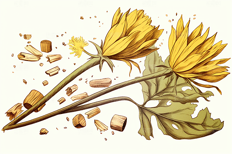 黄莲医疗手绘插画
