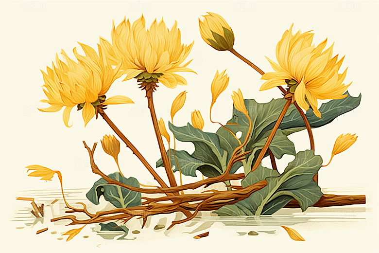 黄莲手绘医疗插画
