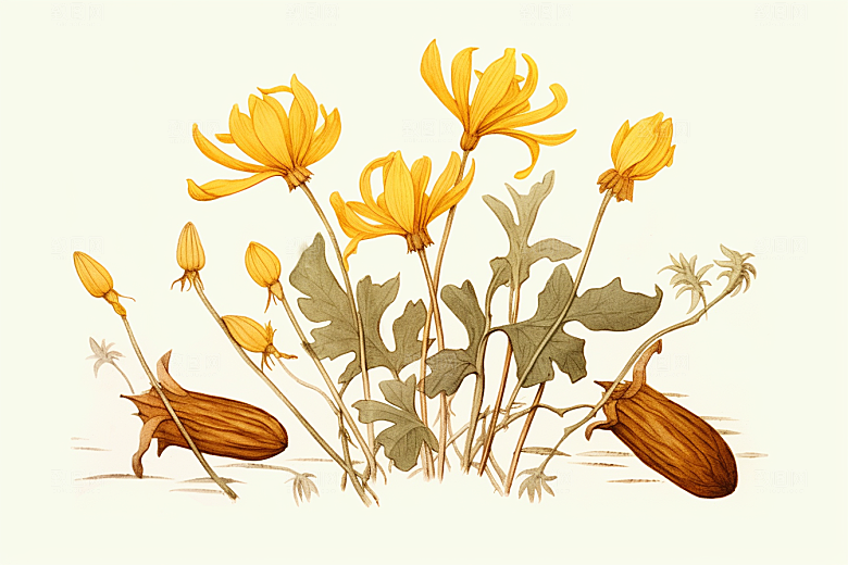黄莲医学医疗插画