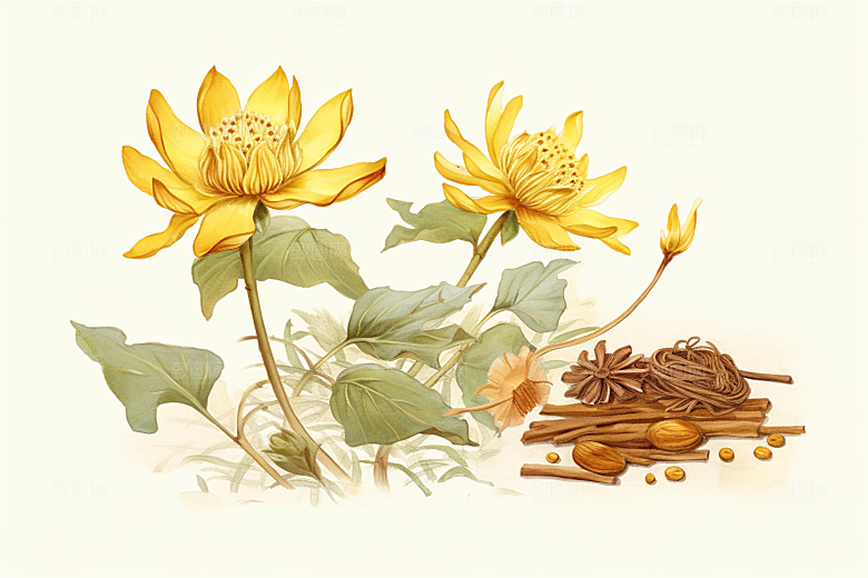 黄莲手绘医疗插画