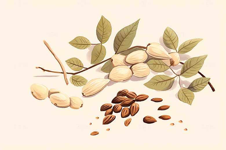 黄芪健康中药材插画