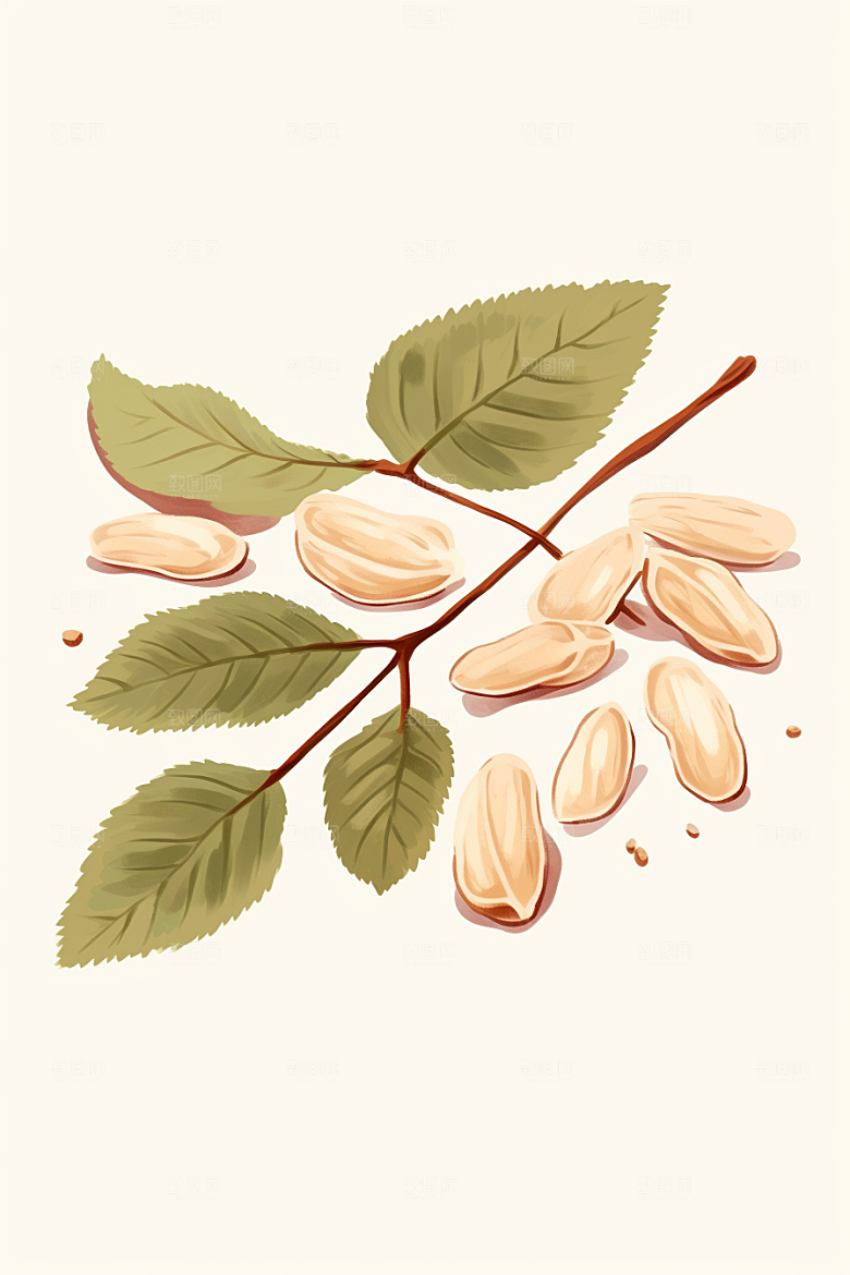 黄芪中草药养生插画
