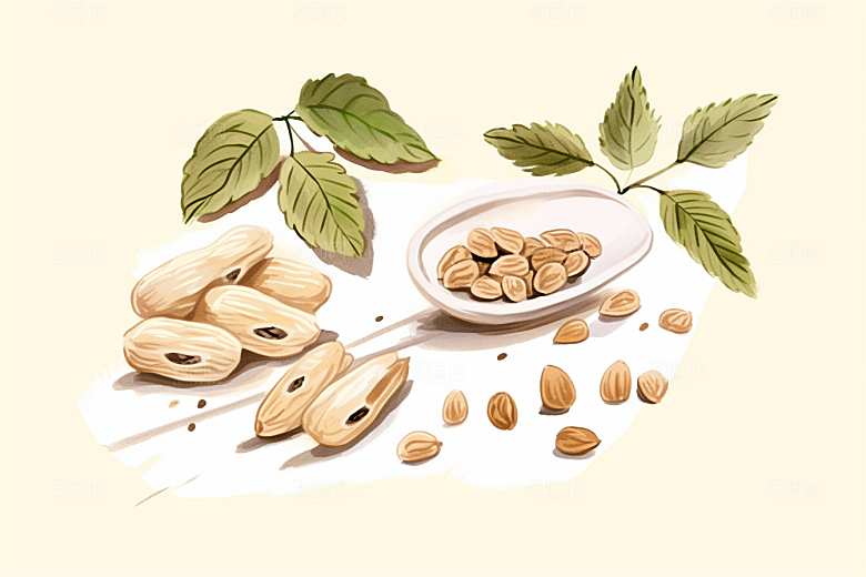 黄芪药方中药材插画