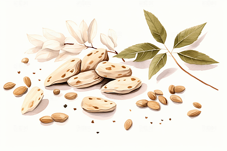黄芪保健中药材插画