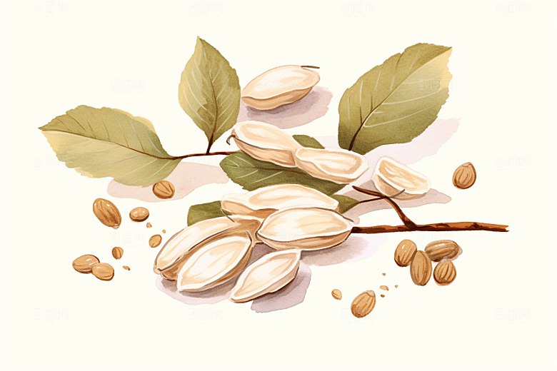 黄芪健康养生插画