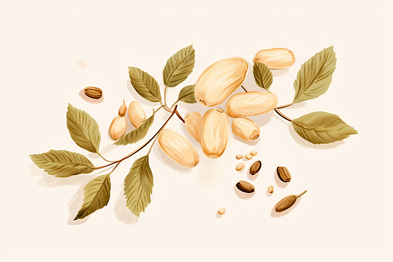 黄芪中医中草药插画
