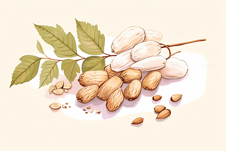 黄芪养生药方插画
