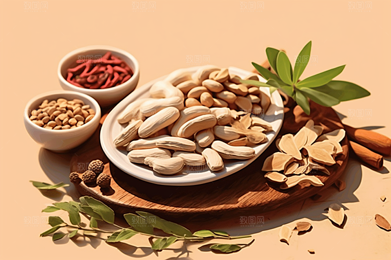 黄芪医疗保健插画