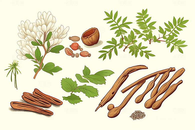 黄芪医学中医插画