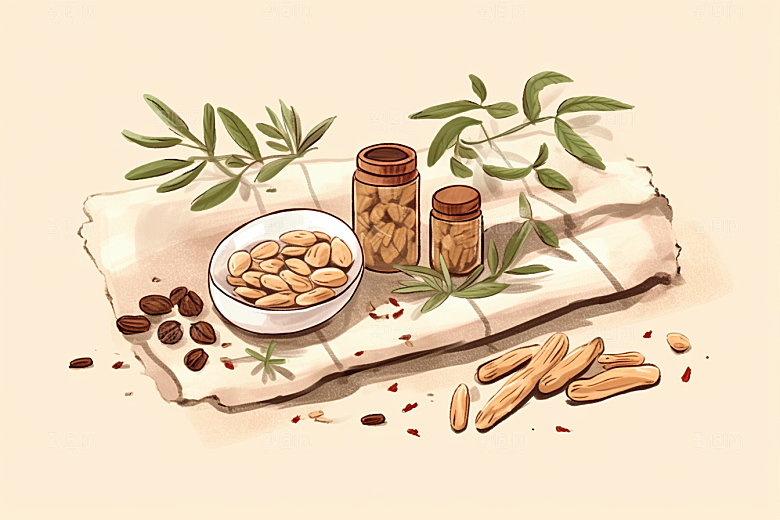 黄芪医学医疗插画