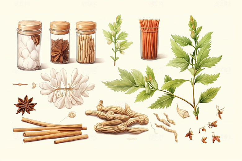黄芪医学医疗插画