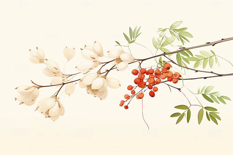 黄芪手绘医学插画