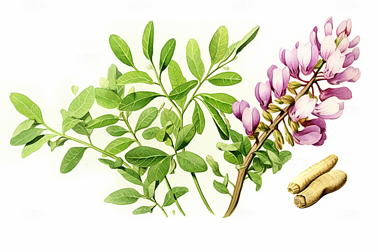 黄芪中药材中草药插画