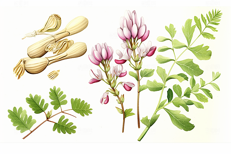 黄芪医疗健康插画