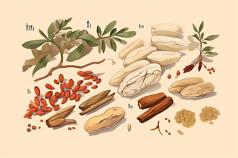 黄芪医疗中医插画