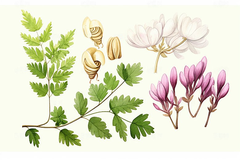 黄芪医学养生插画