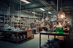 化学实验室教学楼室内摄影图