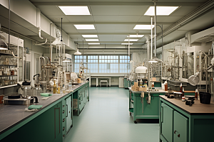 化学实验室科研室内摄影图
