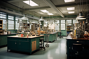 化学实验室教学楼教室摄影图