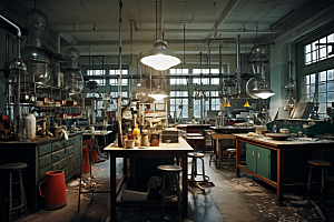 化学实验室室内教学楼摄影图