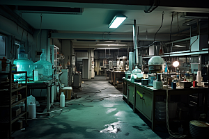 化学实验室学校室内摄影图