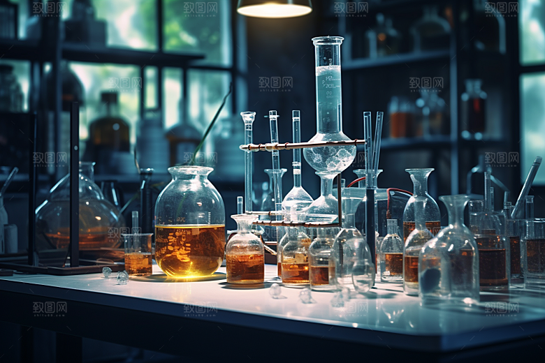 化学实验室科研学校摄影图