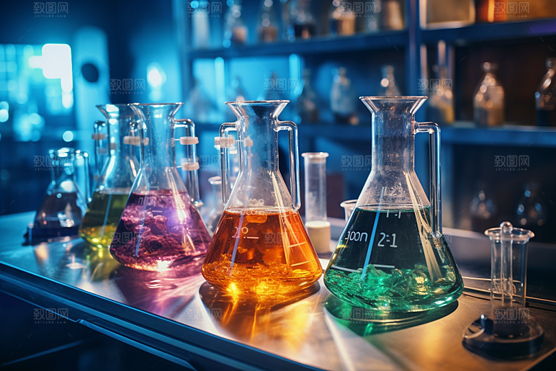 化学实验室科研研究摄影图