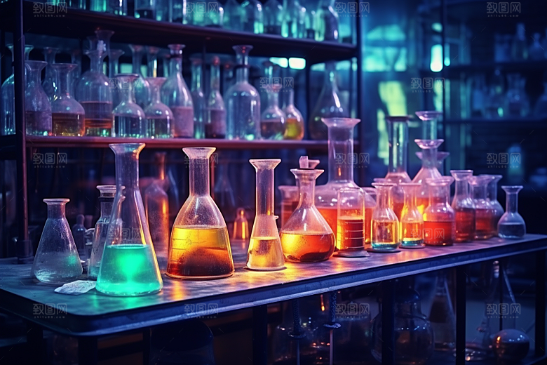 化学实验室理科科学摄影图