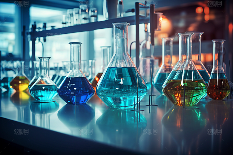 化学实验室科研科学摄影图