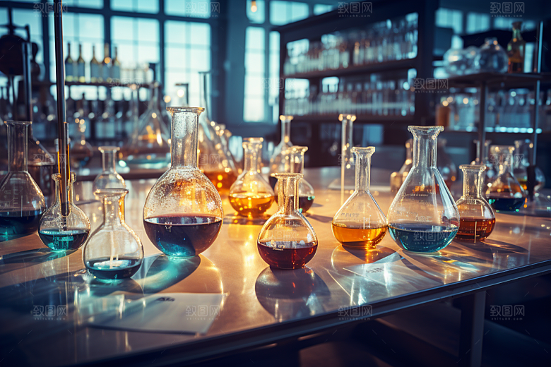 化学实验室科研科学摄影图