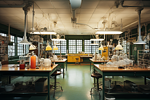 化学实验室科研教室摄影图