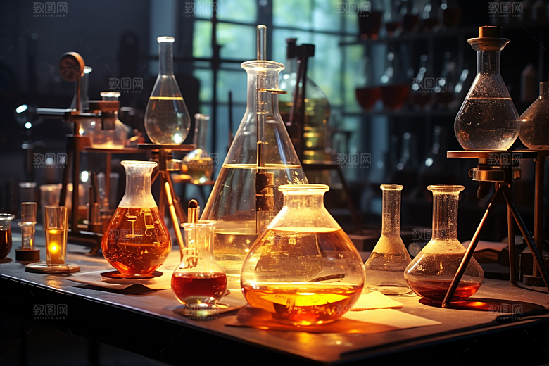 化学实验室研究科学摄影图