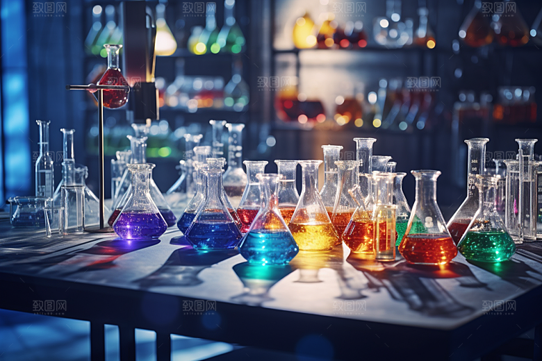 化学实验室理科科学摄影图