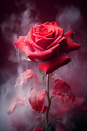 玫瑰唯美化妆品礼物精致摄影图