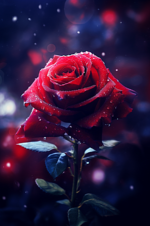 玫瑰唯美化妆品礼物爱情摄影图