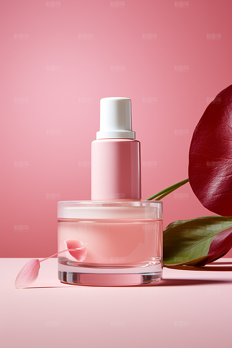 玫瑰唯美化妆品高贵浪漫摄影图