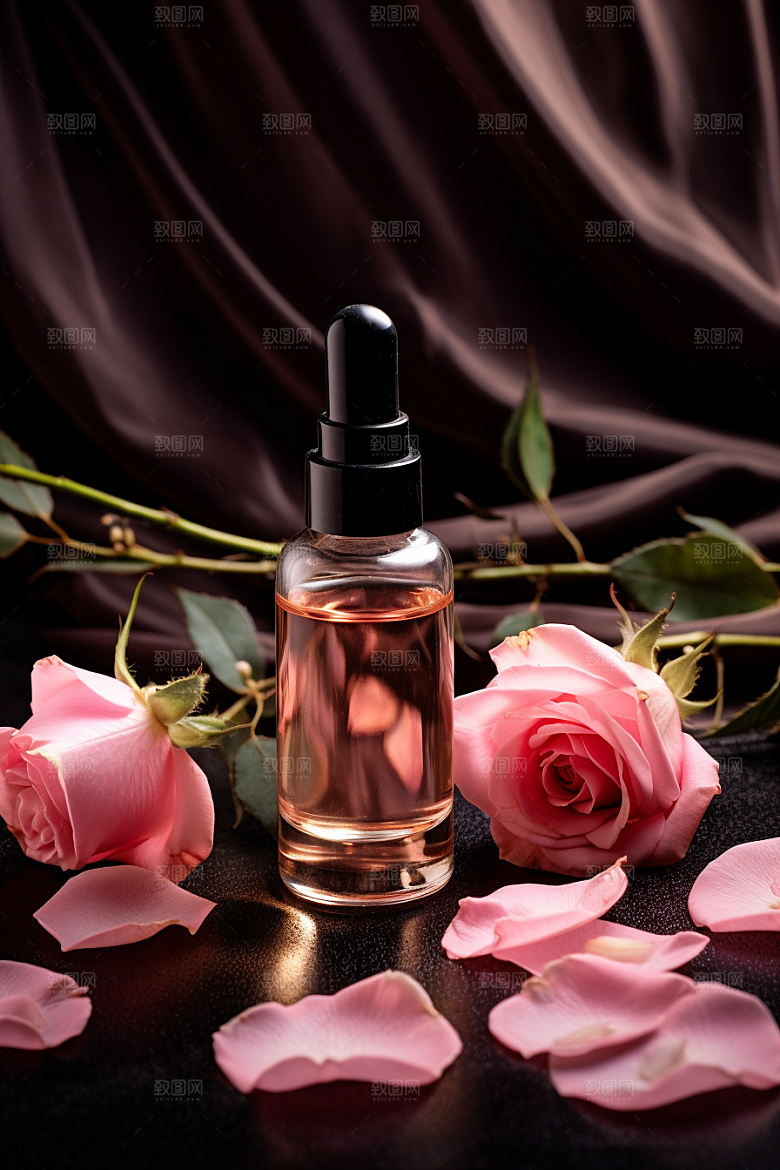 玫瑰唯美化妆品高清爱情摄影图