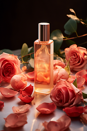 玫瑰唯美化妆品典雅浪漫摄影图
