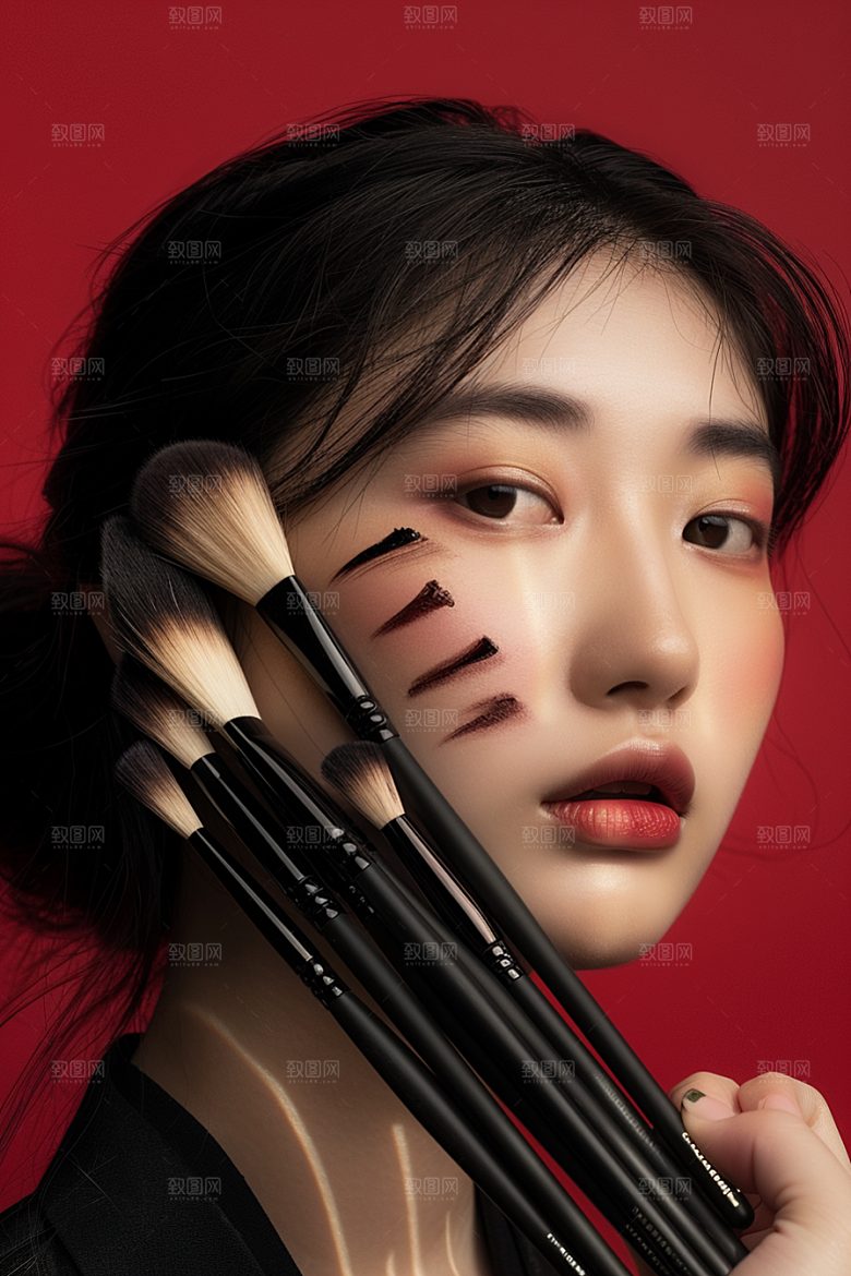 化妆人物美妆美女肖像