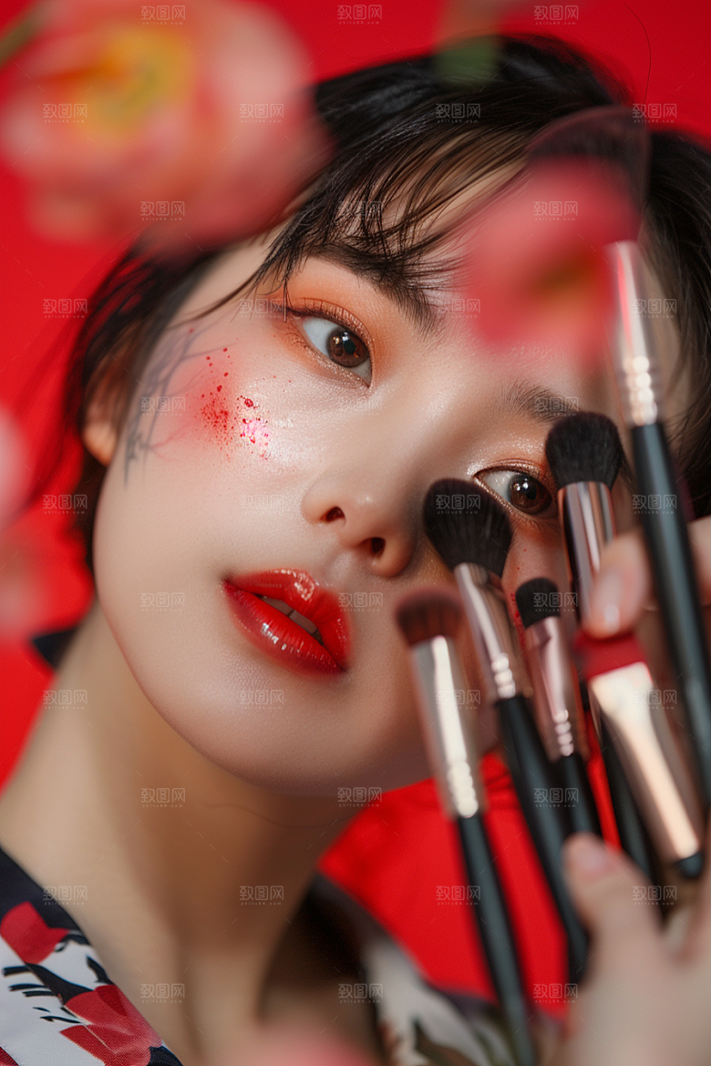 化妆人物彩妆美妆肖像