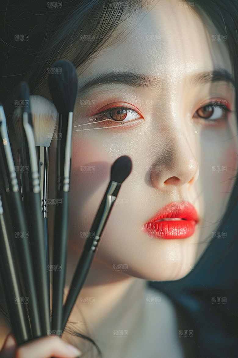 化妆人物美妆美女肖像
