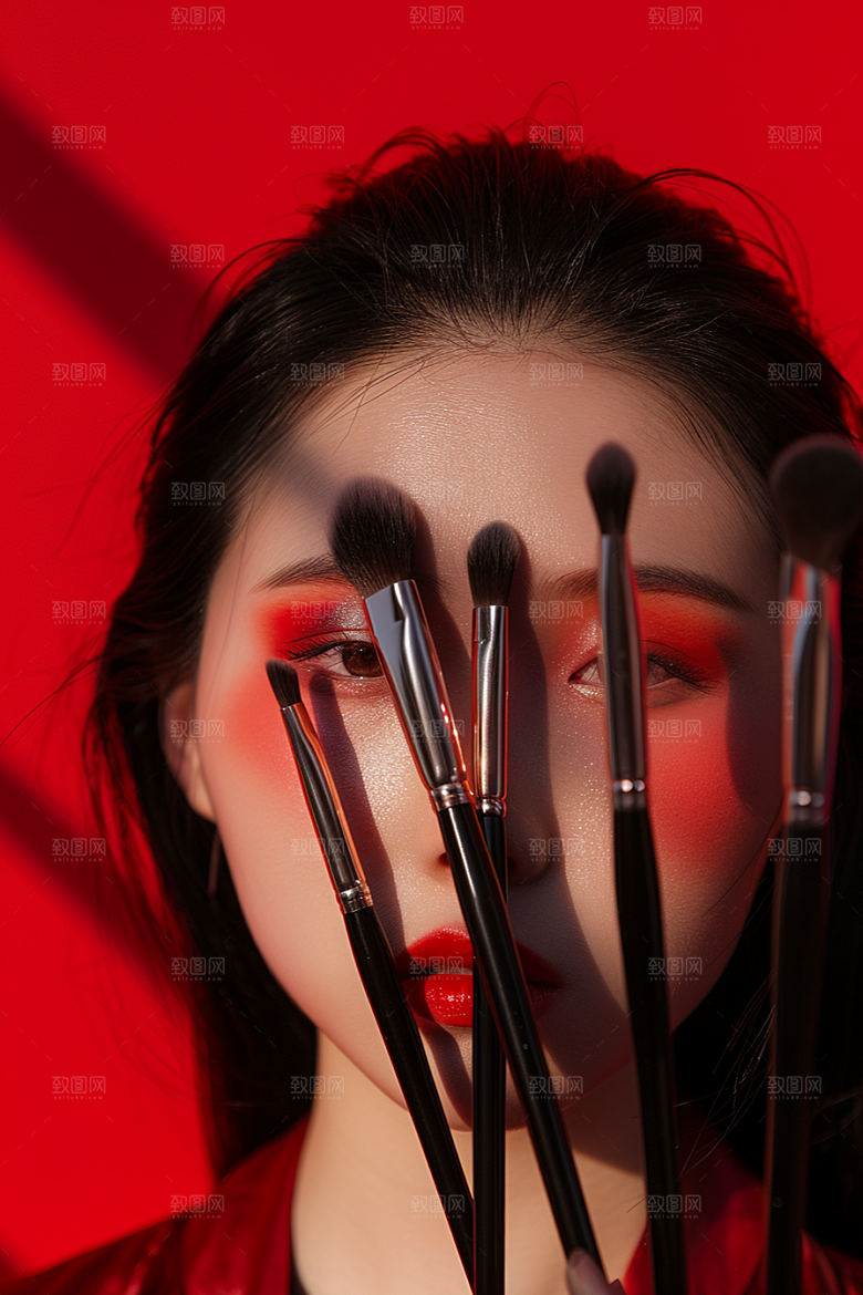 化妆人物化妆师艺术肖像