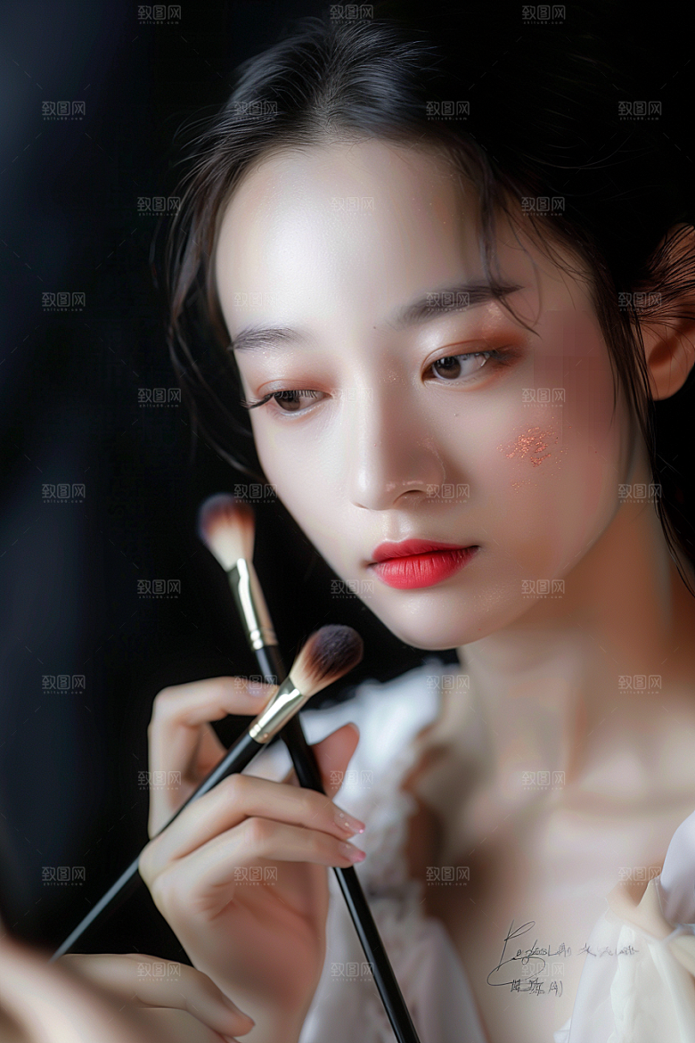 化妆人物美女美妆肖像
