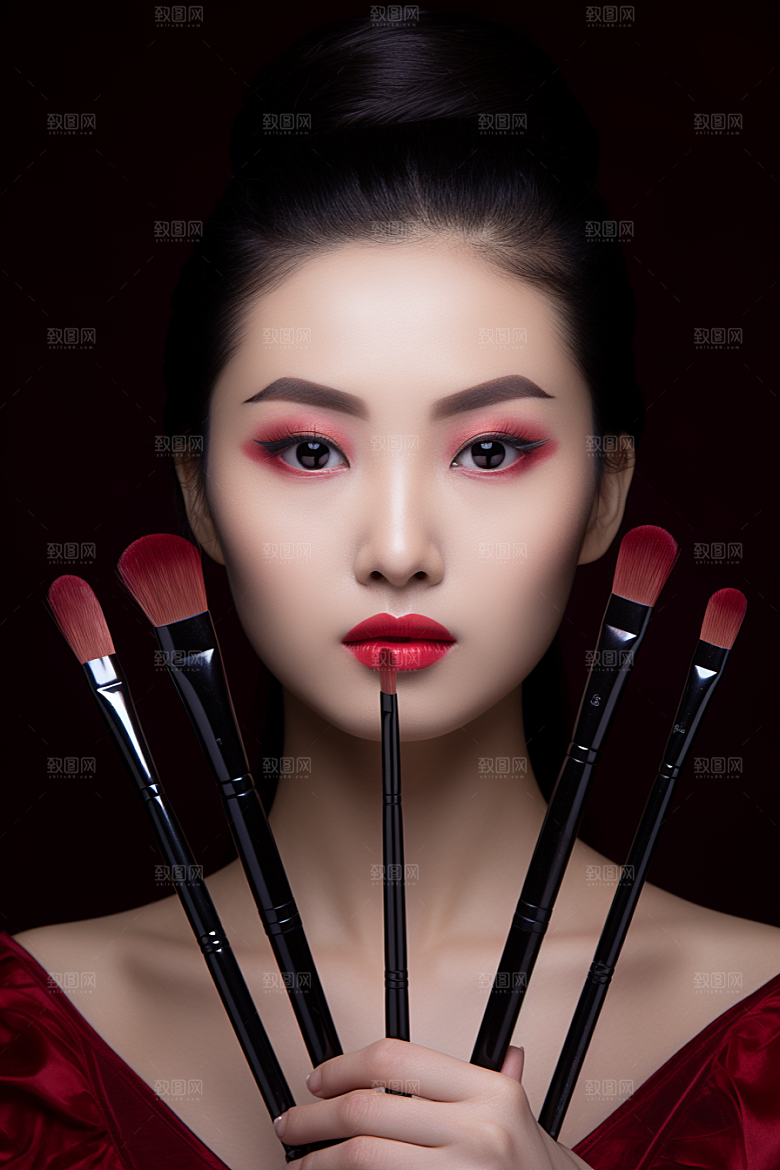化妆人物艺术造型师肖像